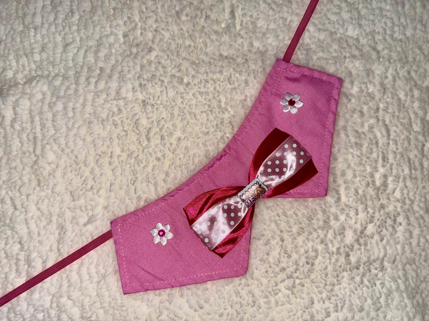 Pink Pet Tie with Ribbon