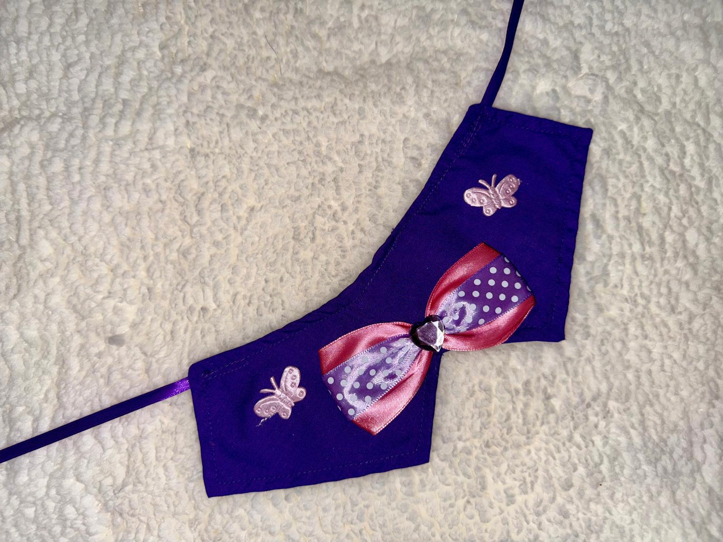 Blue Pet Tie with Ribbon