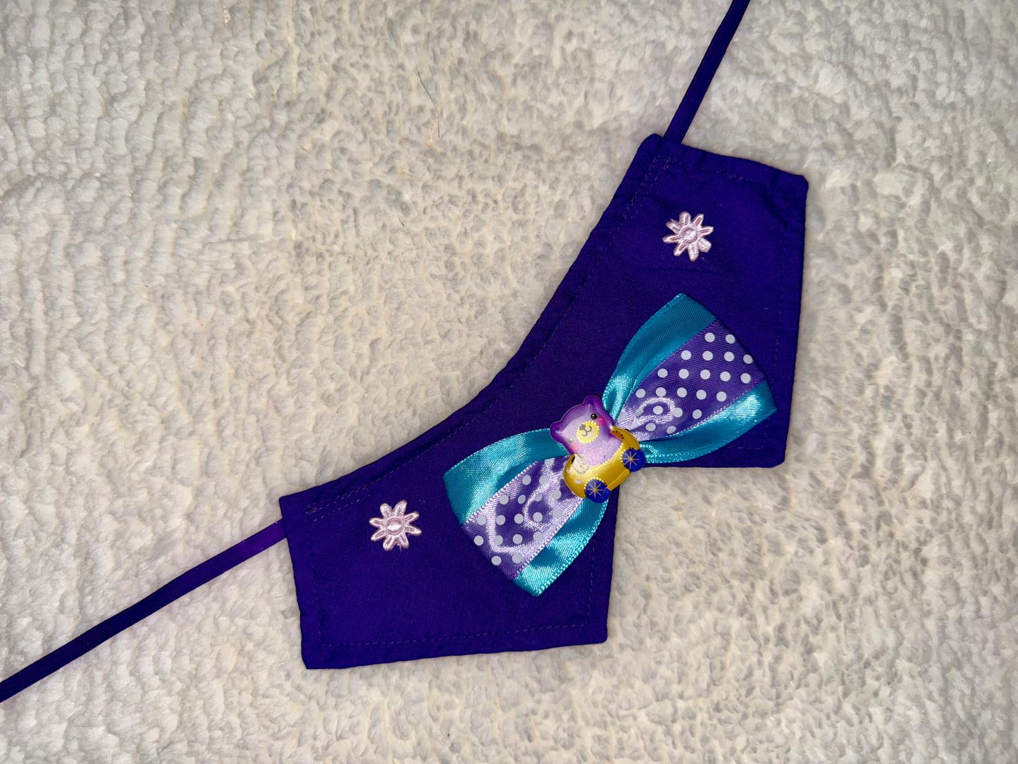 Blue Pet Tie with Ribbon