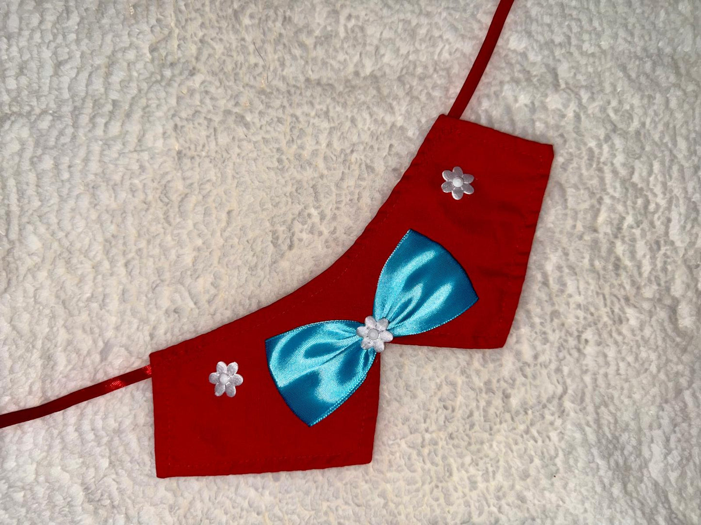 Red Pet Tie with Ribbon