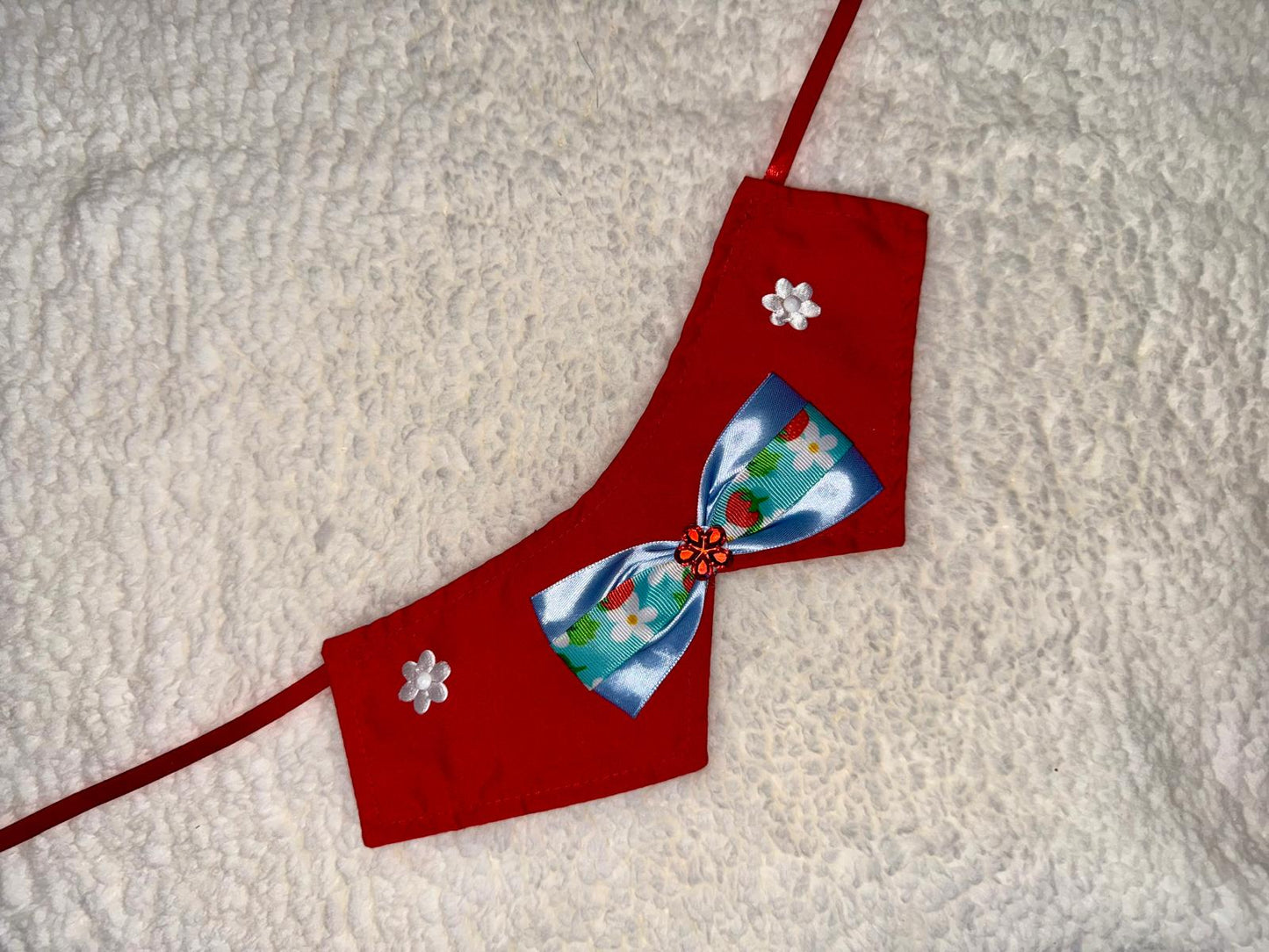 Red Pet Tie with Ribbon