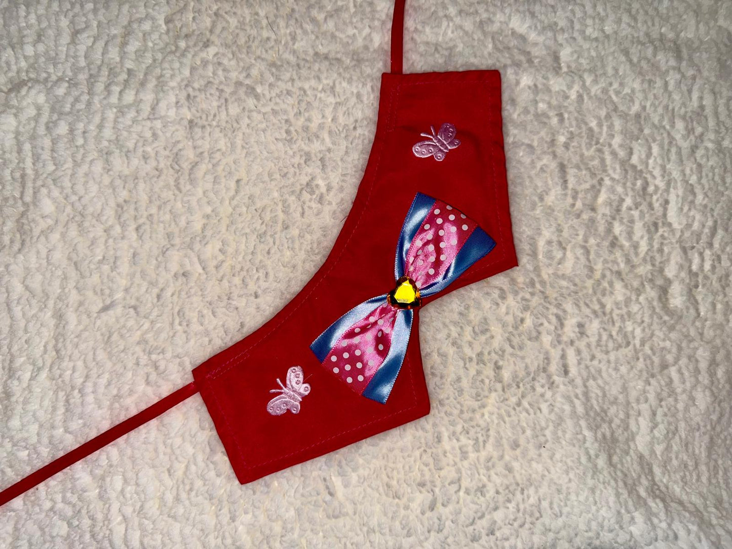 Red Pet Tie with Ribbon