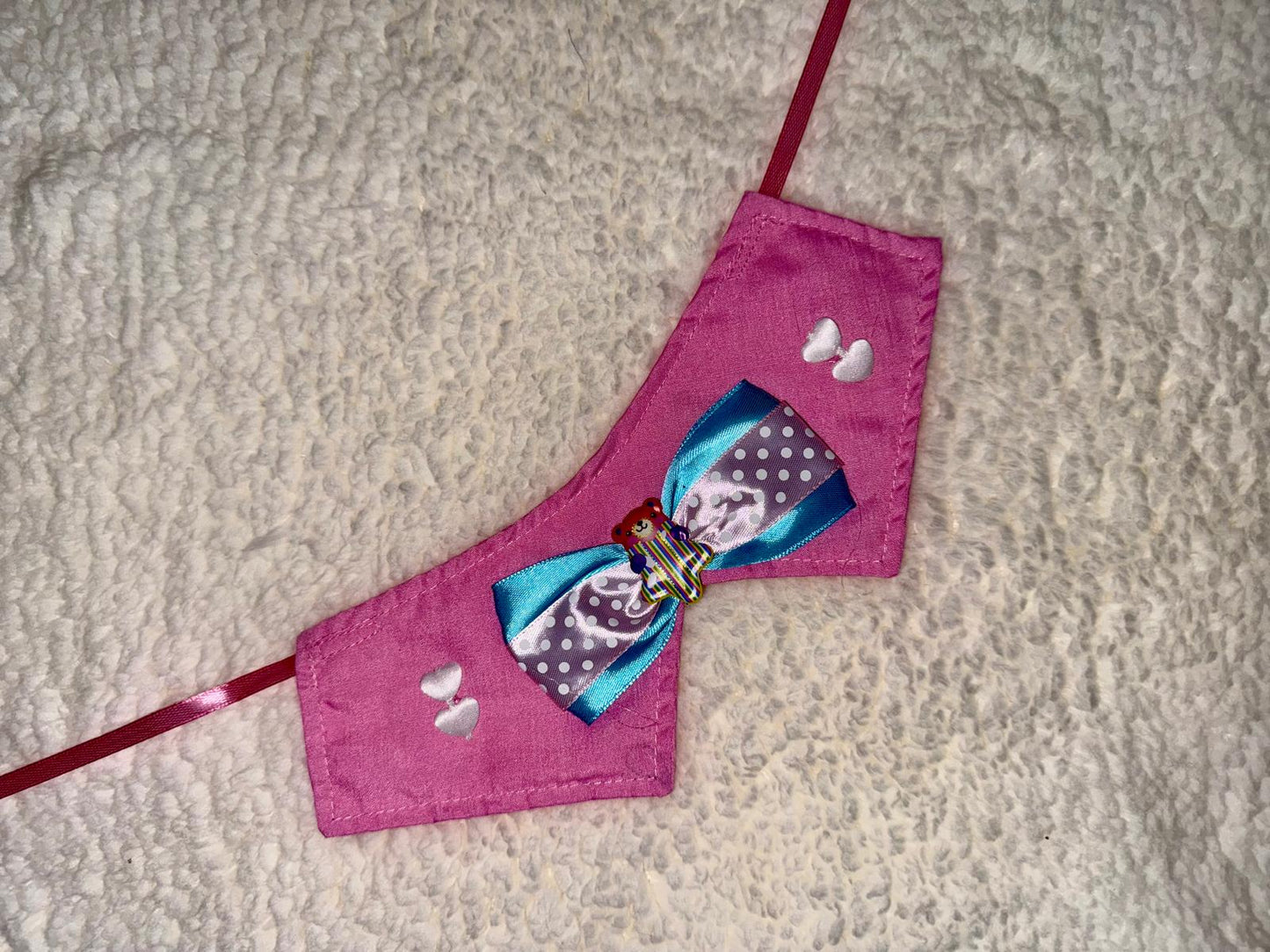 Pink Pet Tie with Ribbon