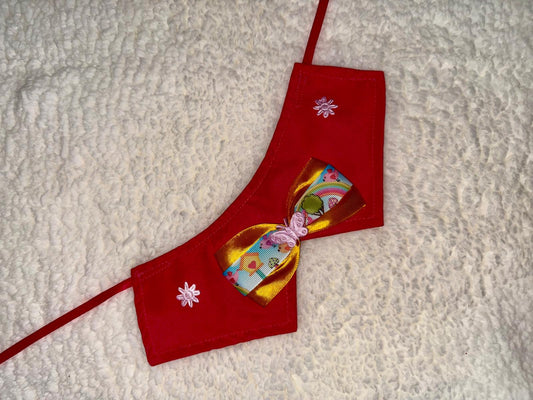 Red Pet Tie with Ribbon